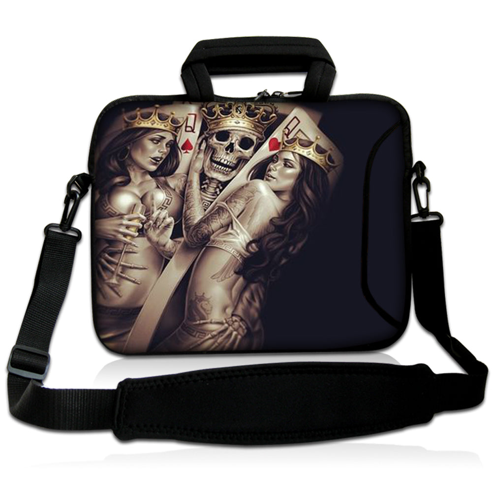 15"- 15.6" (inch) LAPTOP BAG CARRY CASE/BAG WITH HANDLE & STRAP NEOPRENE FOR LAPTOPS/NOTEBOOKS, *TWO QUEENS*