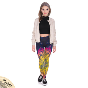 Full length womens/girls 3D full print leggings ****mandala lights****
