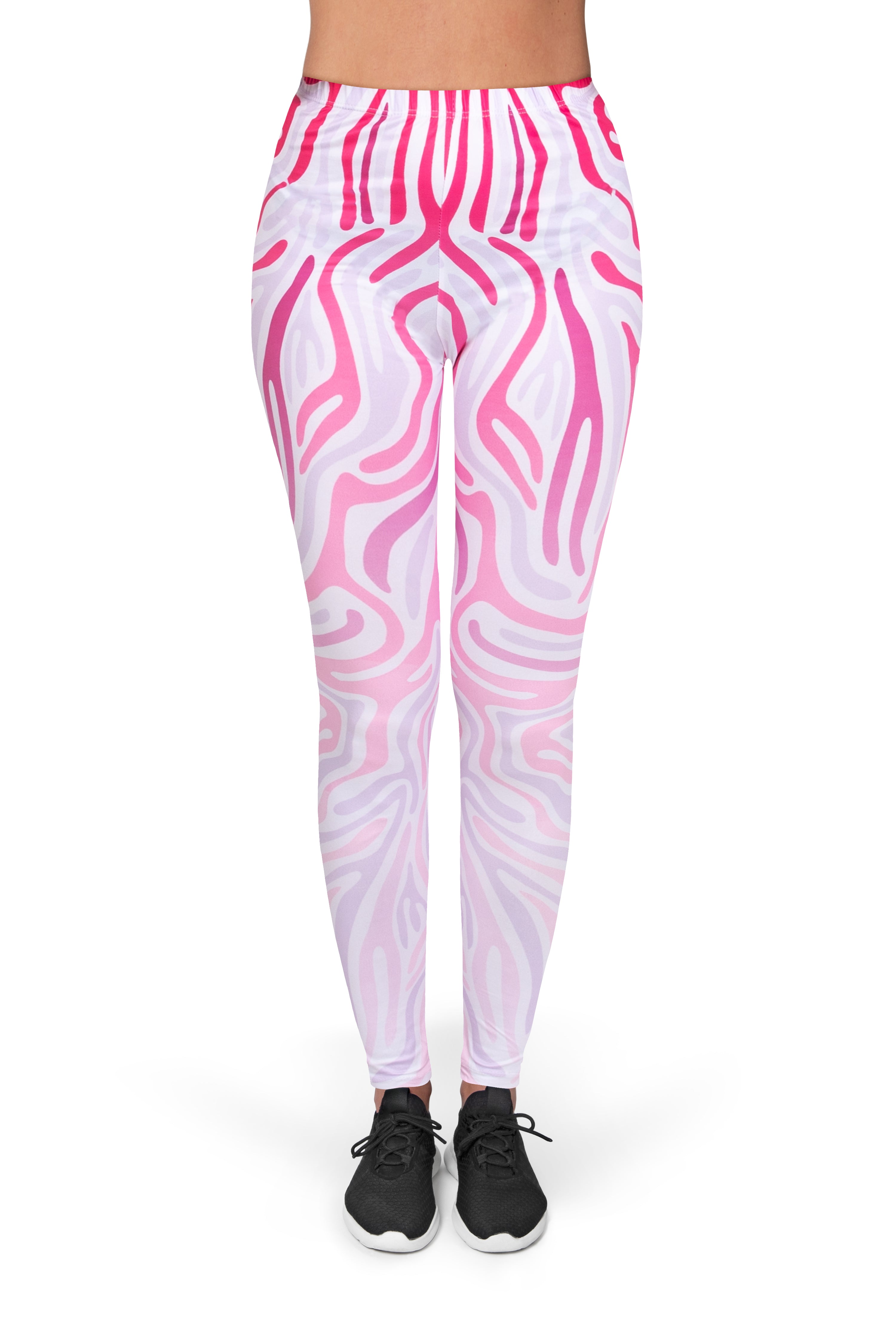Full length womens/girls 3D full print leggings ****zebra pink****