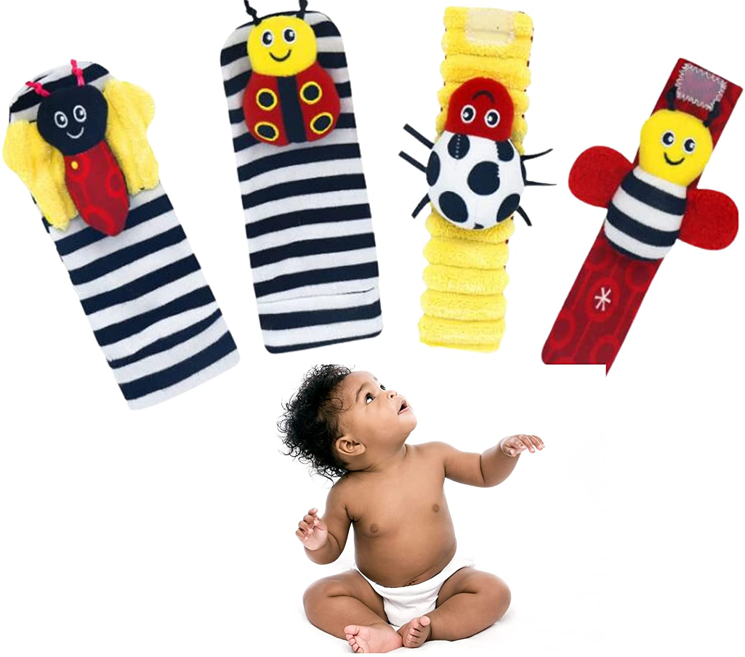 Sozzy Socks Baby Foot Finder & Wrist Rattles ***Sozzy3***