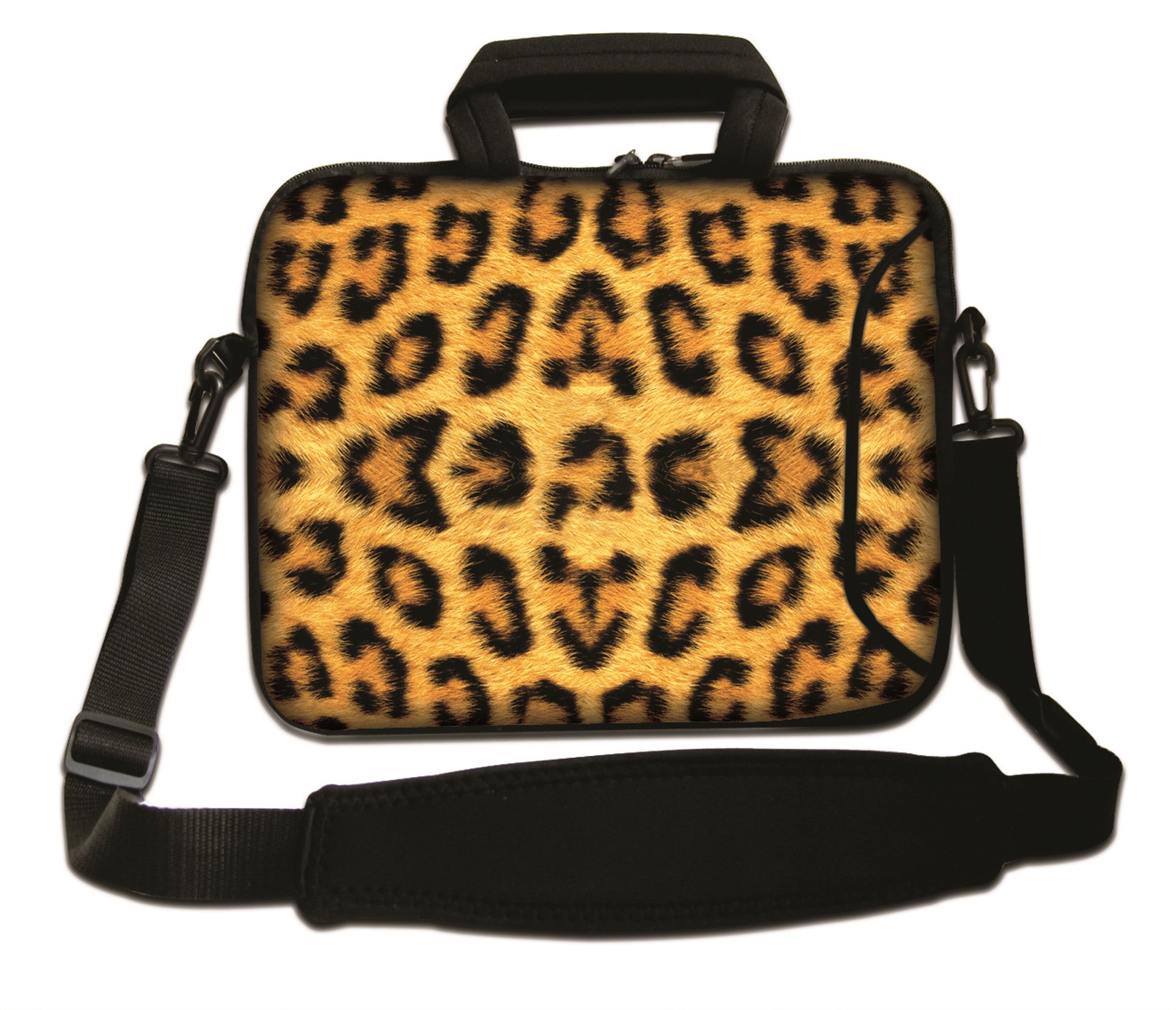 17"- 17.3" (inch) LAPTOP BAG/CASE WITH HANDLE & STRAP, NEOPRENE MADE FOR LAPTOPS/NOTEBOOKS, ZIPPED*PANTHER PATTERN*