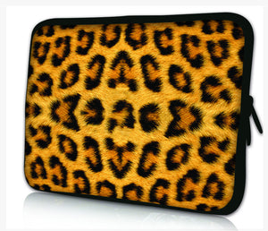 15"- 15.6" (inch) LAPTOP SLEEVE CARRY CASE/BAG NEOPRENE FOR LAPTOPS/NOTEBOOKS, ZIPPED *Panther Pattern*