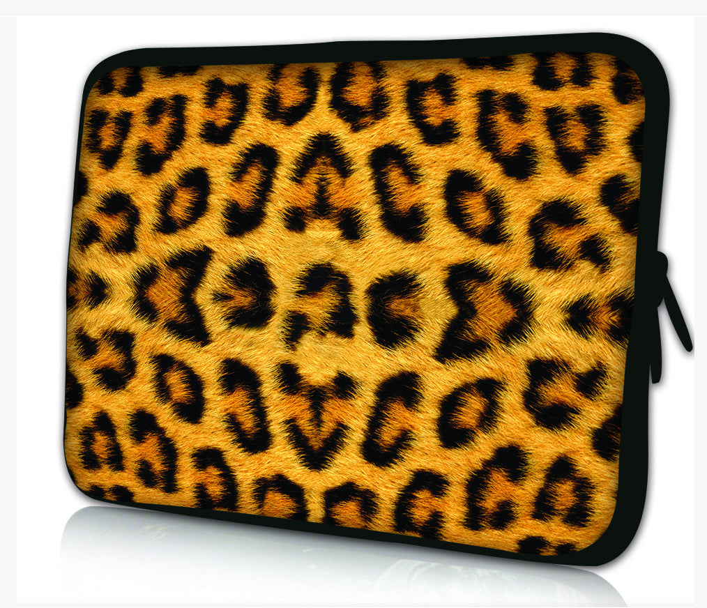 17"- 17.3" (inch) LAPTOP SLEEVE CARRY CASE/BAG NEOPRENE FOR LAPTOPS/NOTEBOOKS, ZIPPED *Panther Pattern*