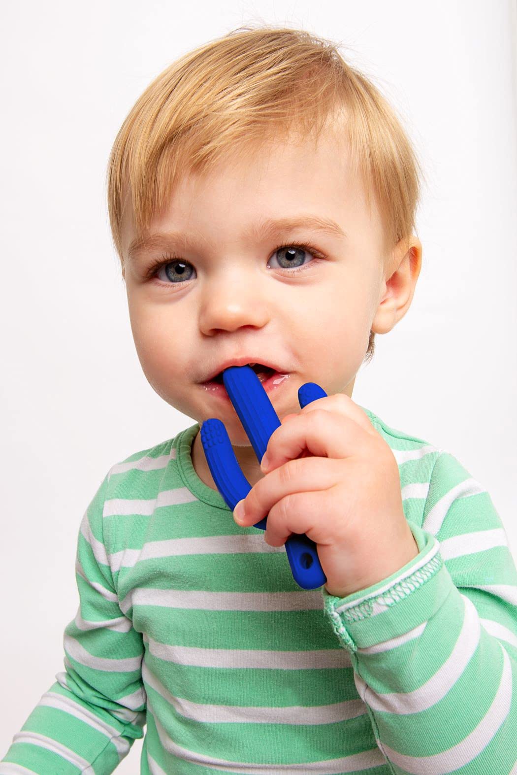 Colourful Silicone Toothbrush for Babies in The Shape of a Cactus ***Blue***