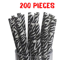 Paper Straws 200 PCS *Zebra*