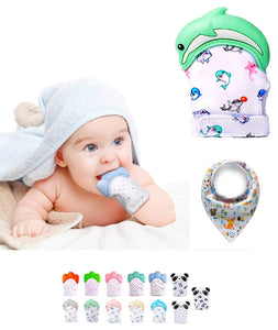 Baby Teething Mitten *Green Dolphin*