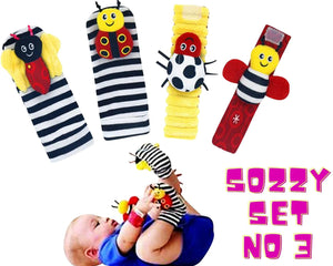 Sozzy Socks Baby Foot Finder & Wrist Rattles ***Sozzy3***