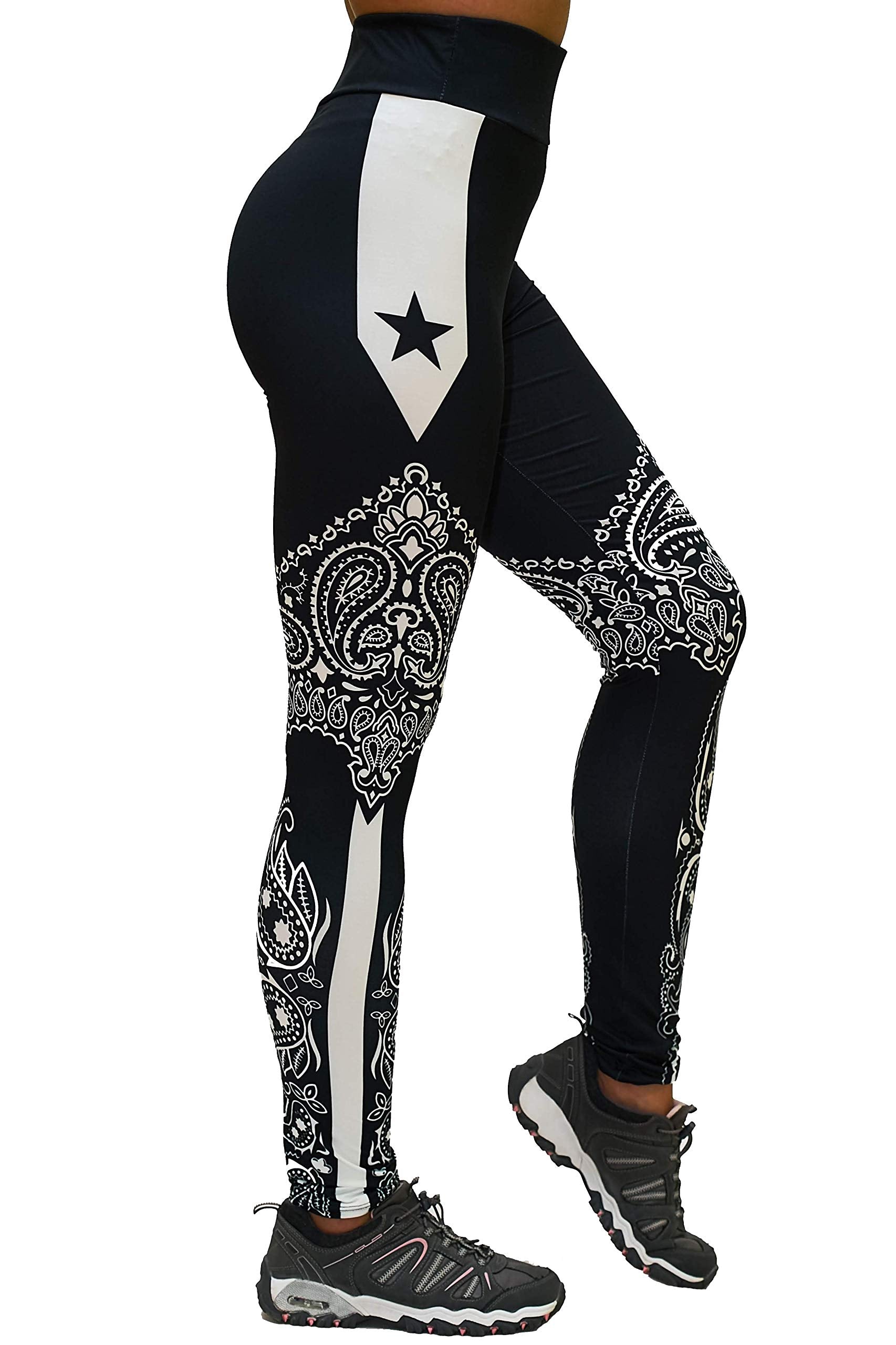 Full length womens/girls 3D full print leggings ****bandana stars****