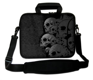 15"- 15.6" (inch) LAPTOP BAG CARRY CASE/BAG WITH HANDLE & STRAP NEOPRENE FOR LAPTOPS/NOTEBOOKS, *SKULL COLLECTION*