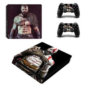 PS4 Slim FULL BODY Accessory Wrap Sticker Skin Cover Decal for PS4 Slim PlayStation 4 Slim, ***God Of War3***