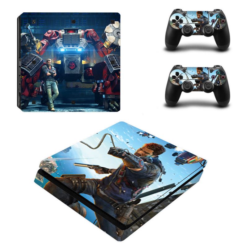 PS4 Slim FULL BODY Accessory Wrap Sticker Skin Cover Decal for PS4 Slim PlayStation 4 Slim, ***JustCuse2***
