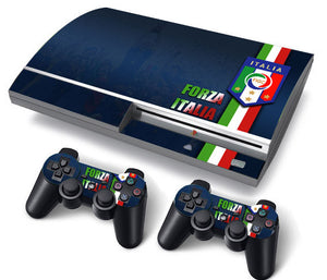PS3 FAT PlayStation 3 ORIGINAL Skin/Stickers PVC for Console + 2 Controllers/Pads Decal Protector Cover ***Italia***