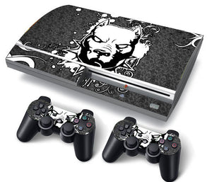 PS3 FAT PlayStation 3 ORIGINAL Skin/Stickers PVC for Console + 2 Controllers/Pads Decal Protector Cover ***Pitbull***