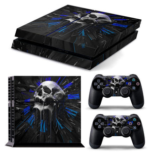PS4 FULL BODY Accessory Wrap Sticker Skin Cover Decal for PS4 Playstation 4, ***Clock Skull***