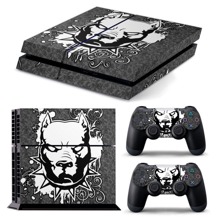 PS4 FULL BODY Accessory Wrap Sticker Skin Cover Decal for PS4 Playstation 4, ***Pitbull***