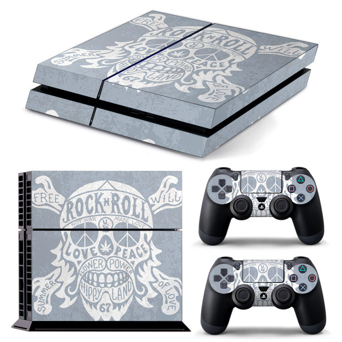 PS4 FULL BODY Accessory Wrap Sticker Skin Cover Decal for PS4 Playstation 4, ***ROCK&ROLL***