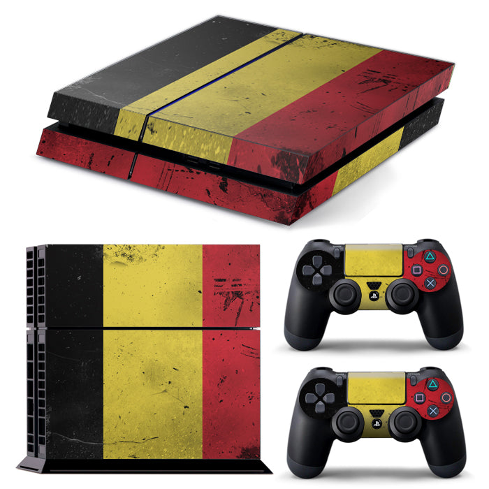 PS4 FULL BODY Accessory Wrap Sticker Skin Cover Decal for PS4 Playstation 4, ***Belgium***