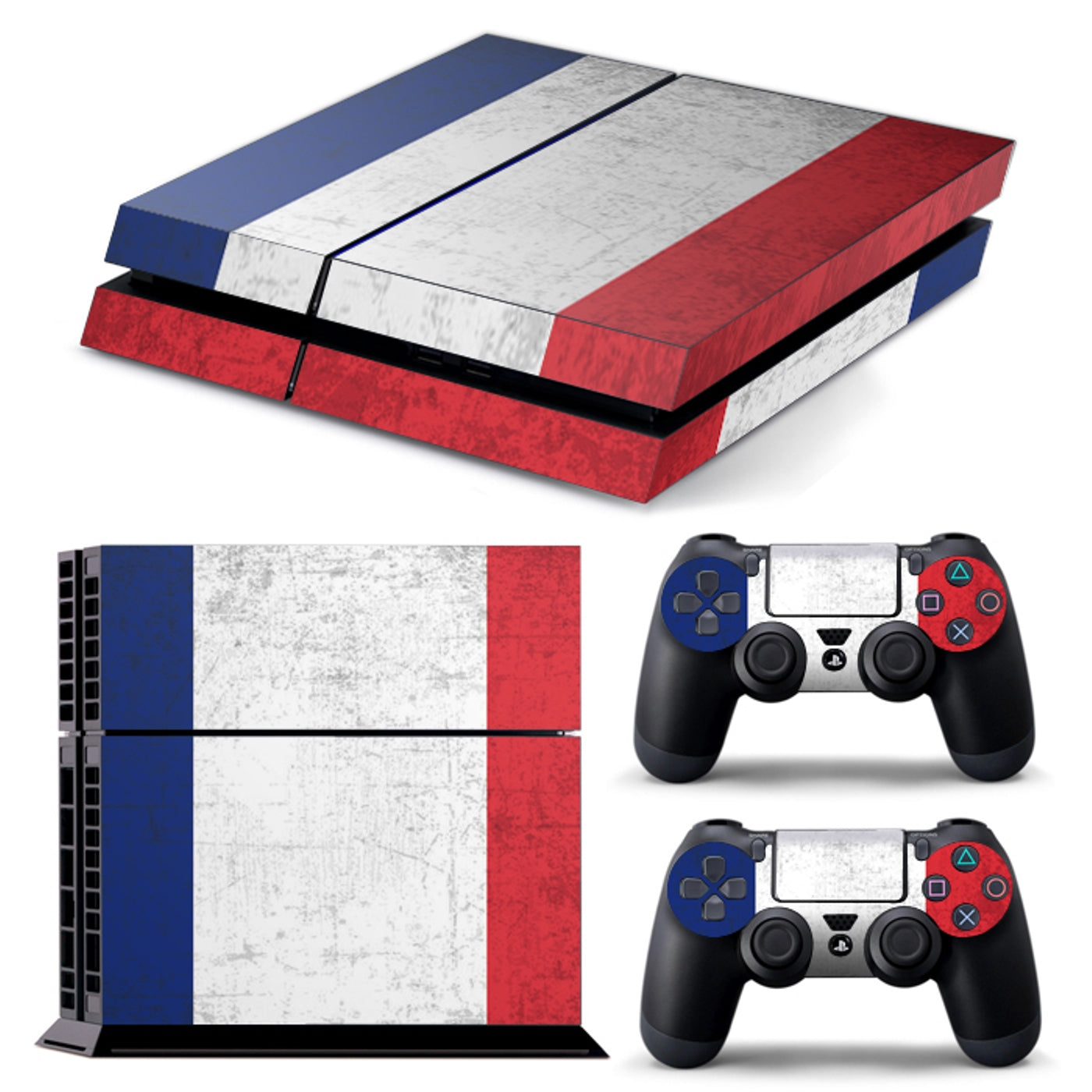 PS4 FULL BODY Accessory Wrap Sticker Skin Cover Decal for PS4 Playstation 4, ***France***