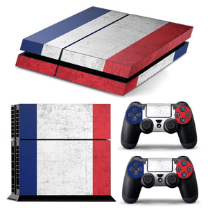 PS4 FULL BODY Accessory Wrap Sticker Skin Cover Decal for PS4 Playstation 4, ***France***
