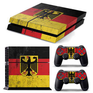 PS4 FULL BODY Accessory Wrap Sticker Skin Cover Decal for PS4 Playstation 4, ***Black Germany***