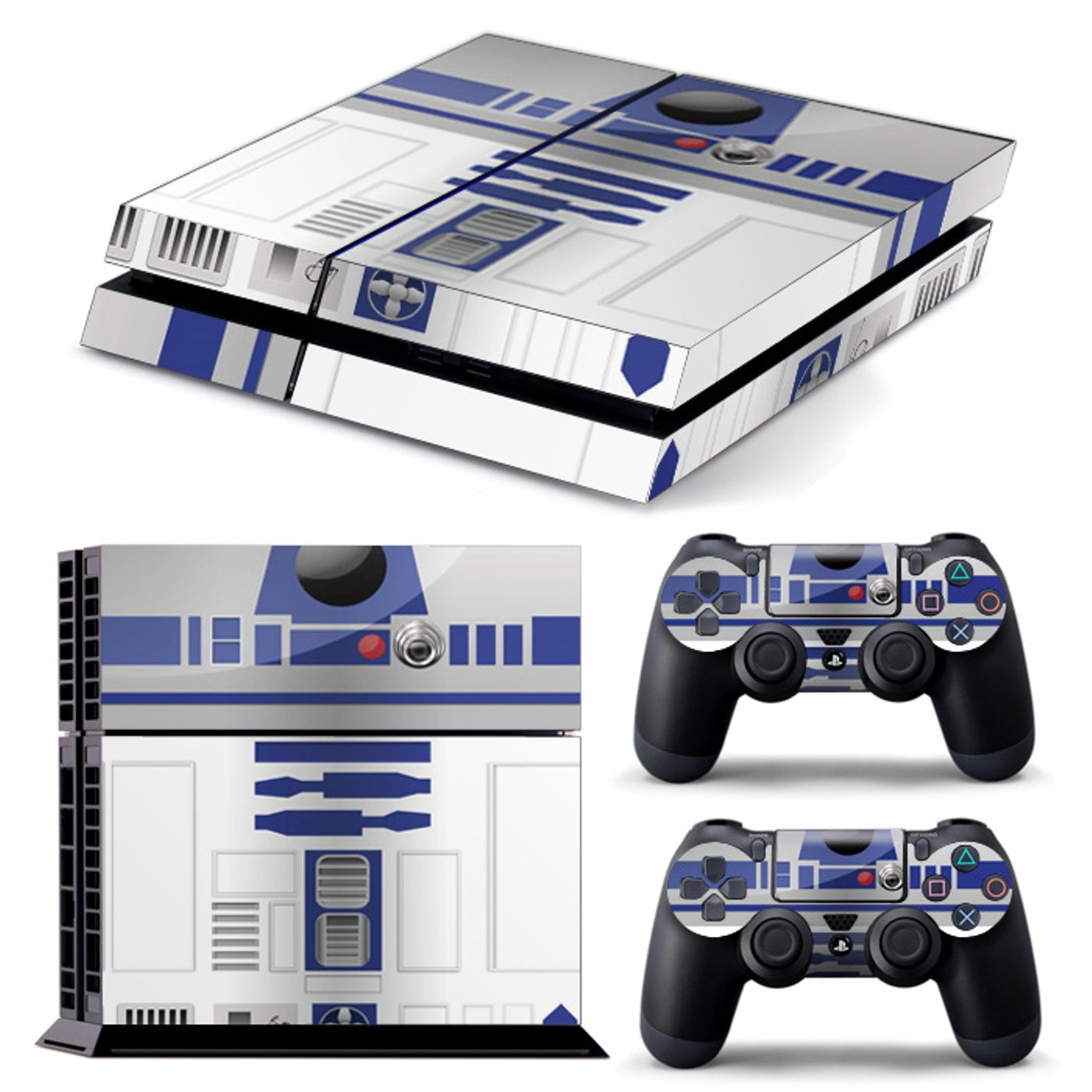 PS4 FULL BODY Accessory Wrap Sticker Skin Cover Decal for PS4 Playstation 4, ***R2-D2***