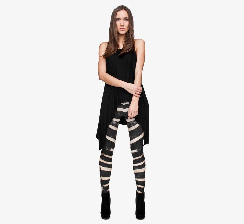 full length womens/girls full 3D print leggins ****zebra****