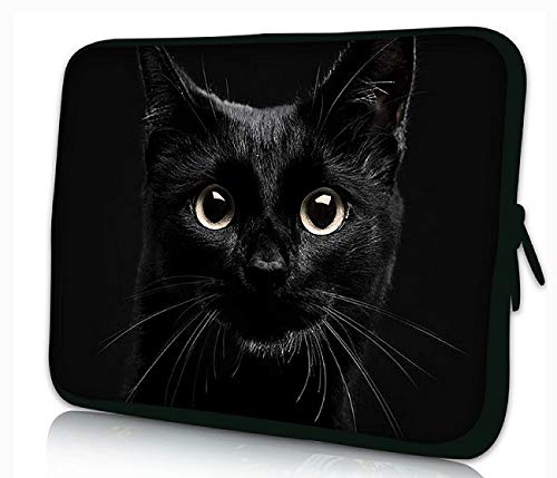 13"- 13.3"inch Tablet Laptop Case Bag Pouch Protective Cover by Funky Planet Bags/Cases *Black Cat*