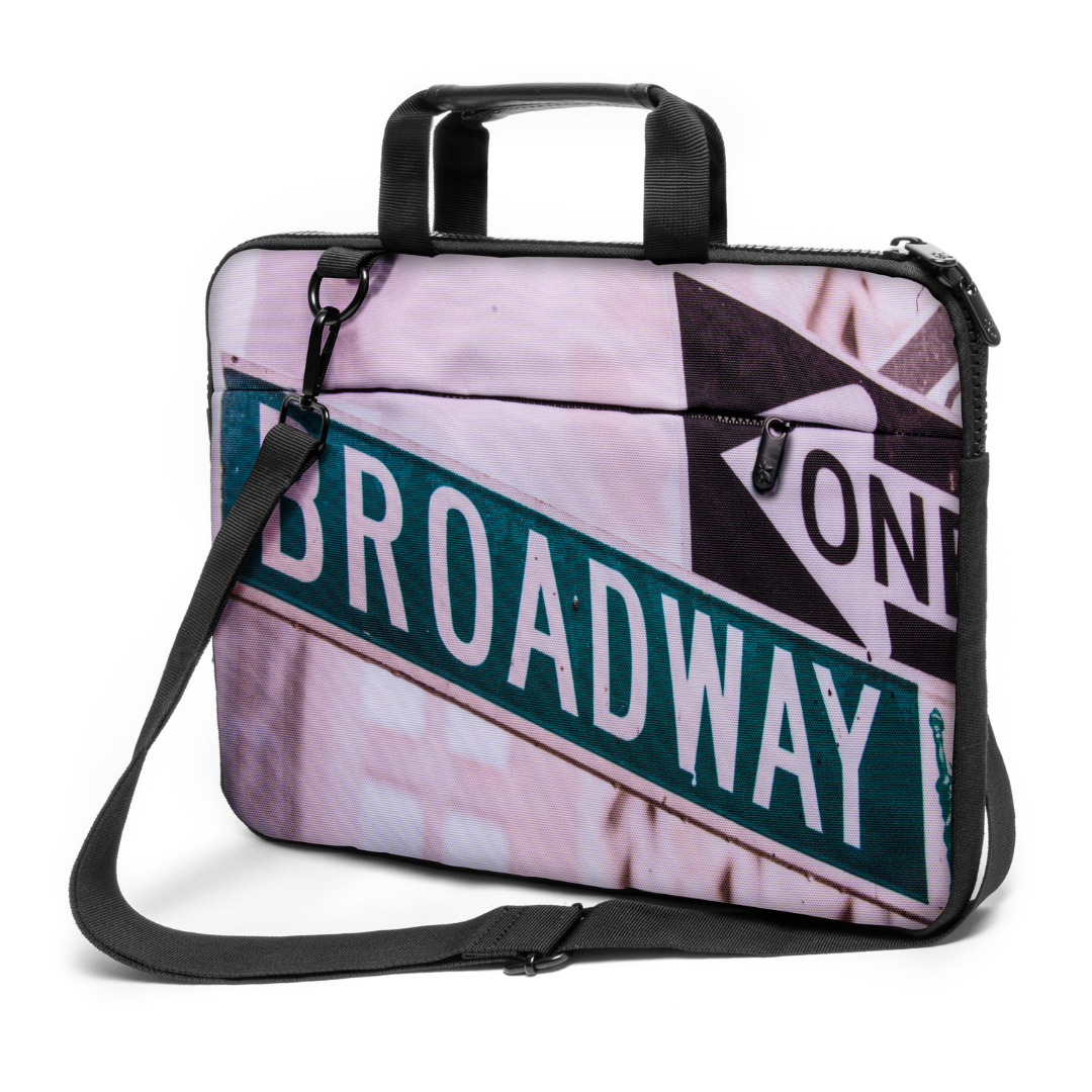 15" - 15,3" inch Laptop bag case made of Canvas with pocket for accessories *Broadway*