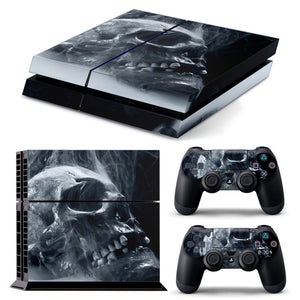 PS4 FULL BODY Accessory Wrap Sticker Skin Cover Decal for PS4 Playstation 4, ***Burning Skull***