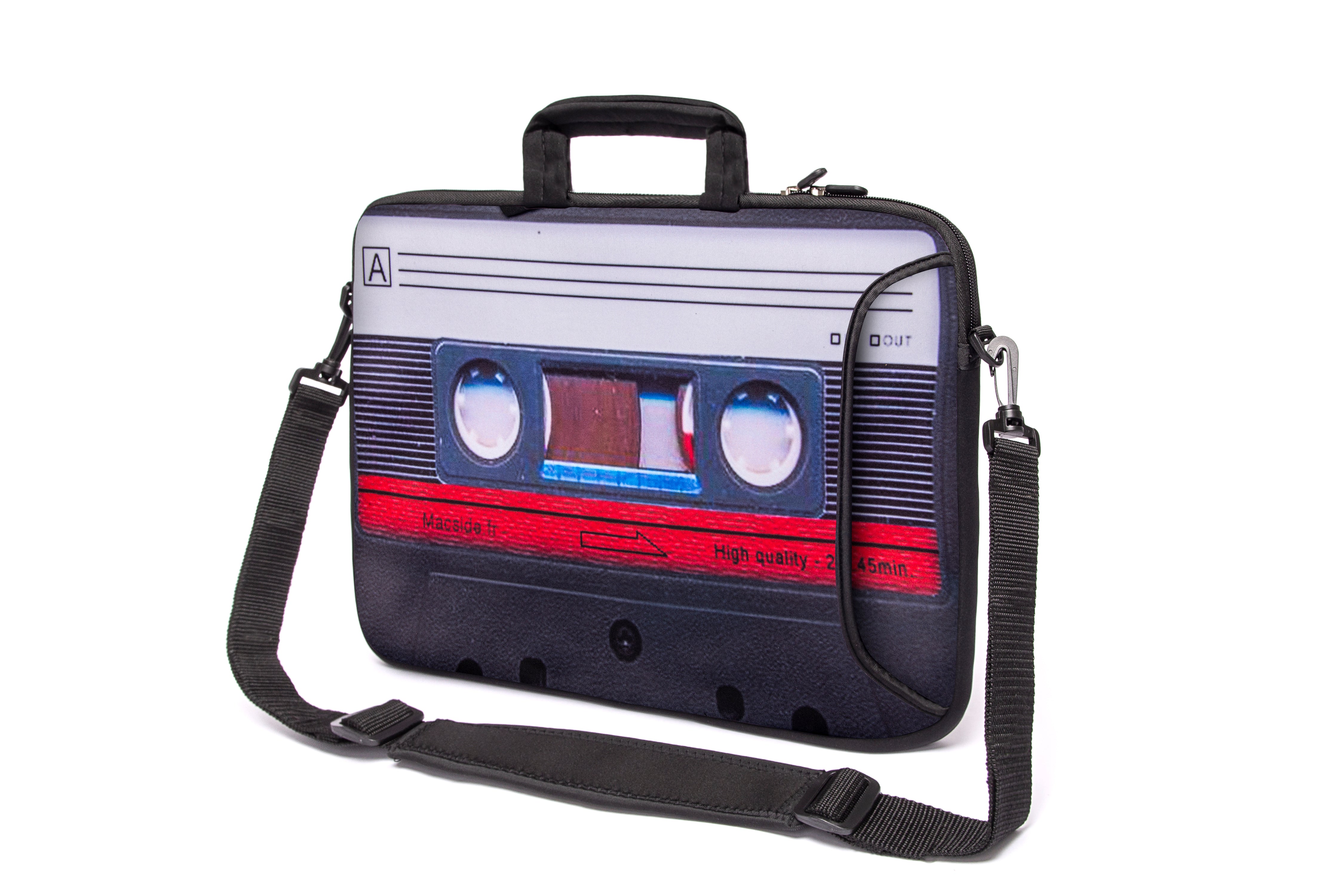 17"- 17.3" (inch) LAPTOP BAG/CASE WITH HANDLE & STRAP, NEOPRENE MADE FOR LAPTOPS/NOTEBOOKS, ZIPPED*CASSETTE*