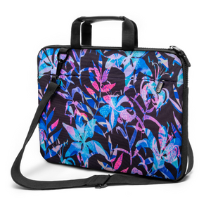 17" - 17,3" inch Laptop bag case made of Canvas with pocket for accessories *ColorfulFlowers"