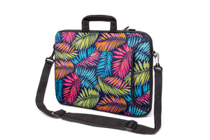 17"- 17.3" (inch) LAPTOP BAG/CASE WITH HANDLE & STRAP, NEOPRENE MADE FOR LAPTOPS/NOTEBOOKS, ZIPPED*COLORFULL LEAVES*