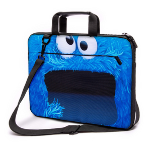 17" - 17,3" inch Laptop bag case made of Canvas with pocket for accessories *CookieMonster"