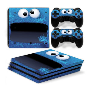 Playstation 4 Pro PS4 PRO Skin Stickers PVC for Console & Pads- Re-design your PS4 Pro ***CookieMonster***