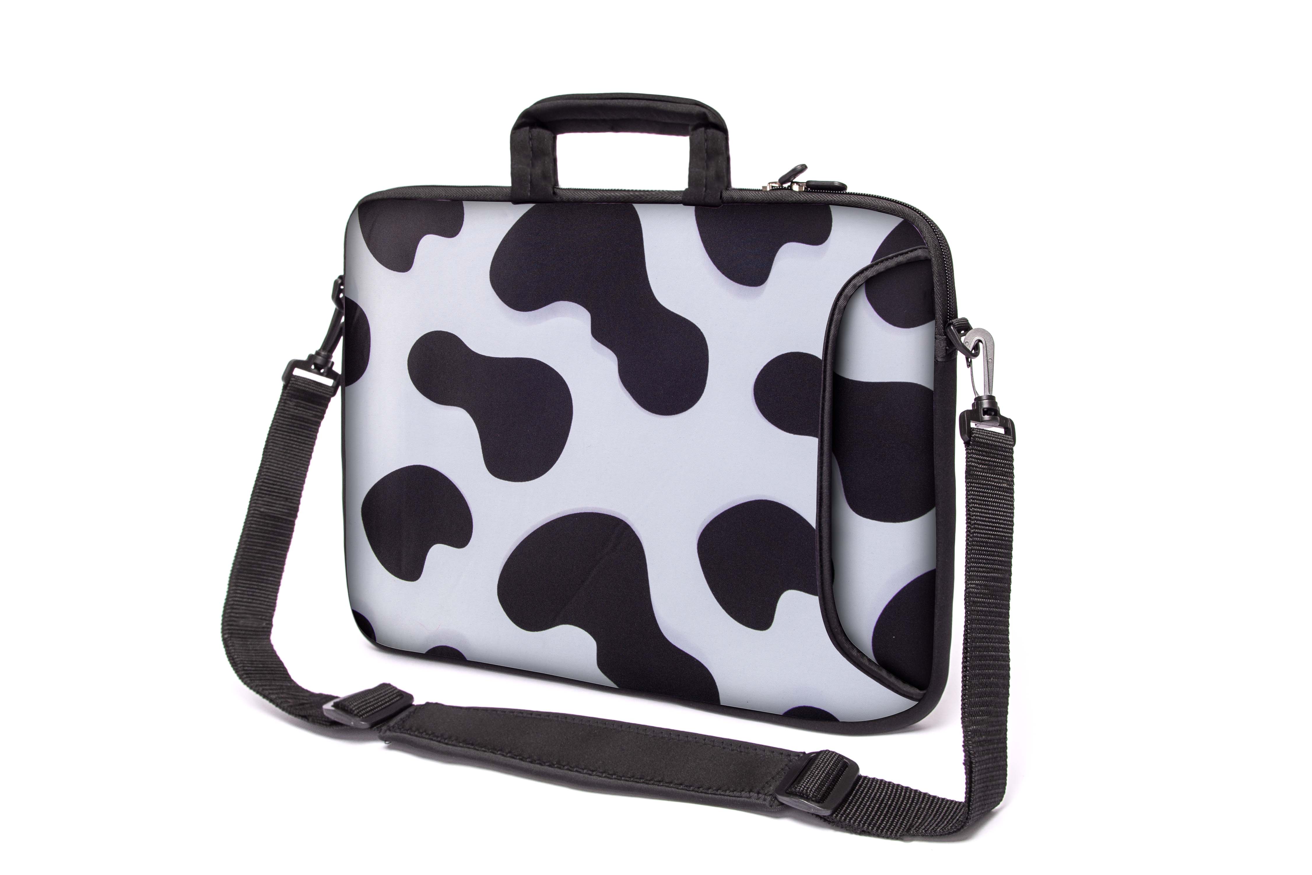 17"- 17.3" (inch) LAPTOP BAG/CASE WITH HANDLE & STRAP, NEOPRENE MADE FOR LAPTOPS/NOTEBOOKS, ZIPPED*COW*