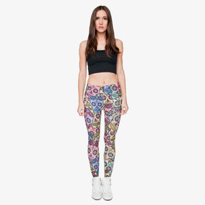 Full length womens/girls 3D full print leggings ****mexican skulls****