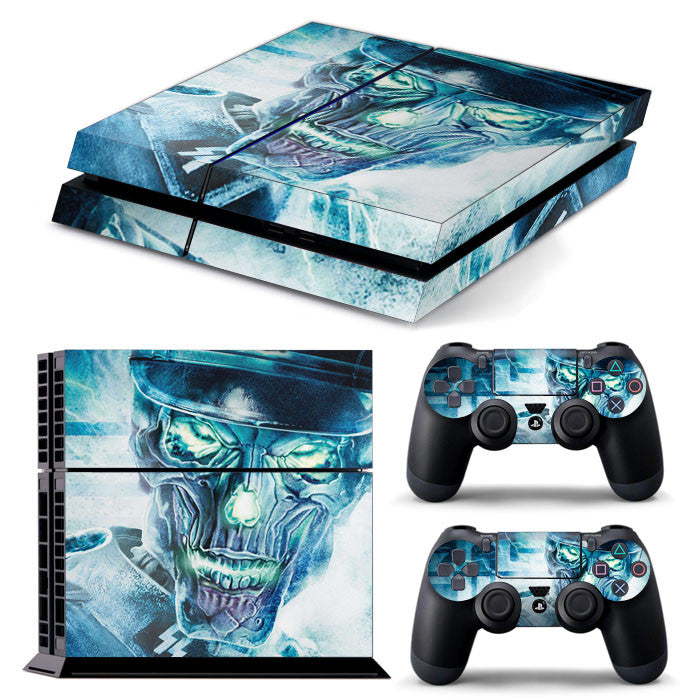 PS4 FULL BODY Accessory Wrap Sticker Skin Cover Decal for PS4 Playstation 4, ***Electric Skull***
