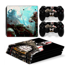 Playstation 4 Pro PS4 PRO Skin Stickers PVC for Console & Pads- Re-design your PS4 Pro ***God Of War 2***