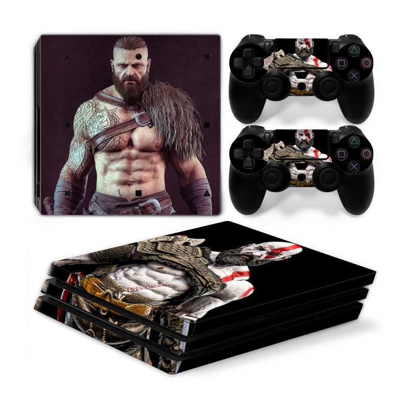 Playstation 4 Pro PS4 PRO Skin Stickers PVC for Console & Pads- Re-design your PS4 Pro ***God Of War 3***