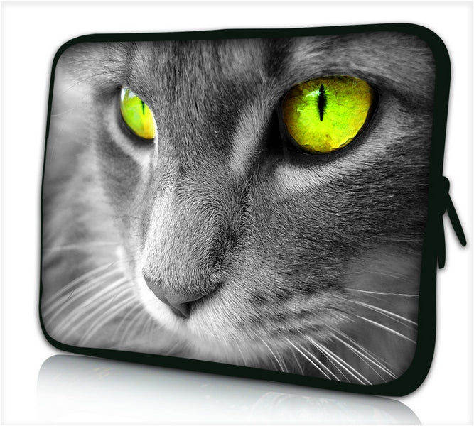 13"- 13.3"inch Tablet Laptop Case Bag Pouch Protective Cover by Funky Planet Bags/Cases *Grey Cat*