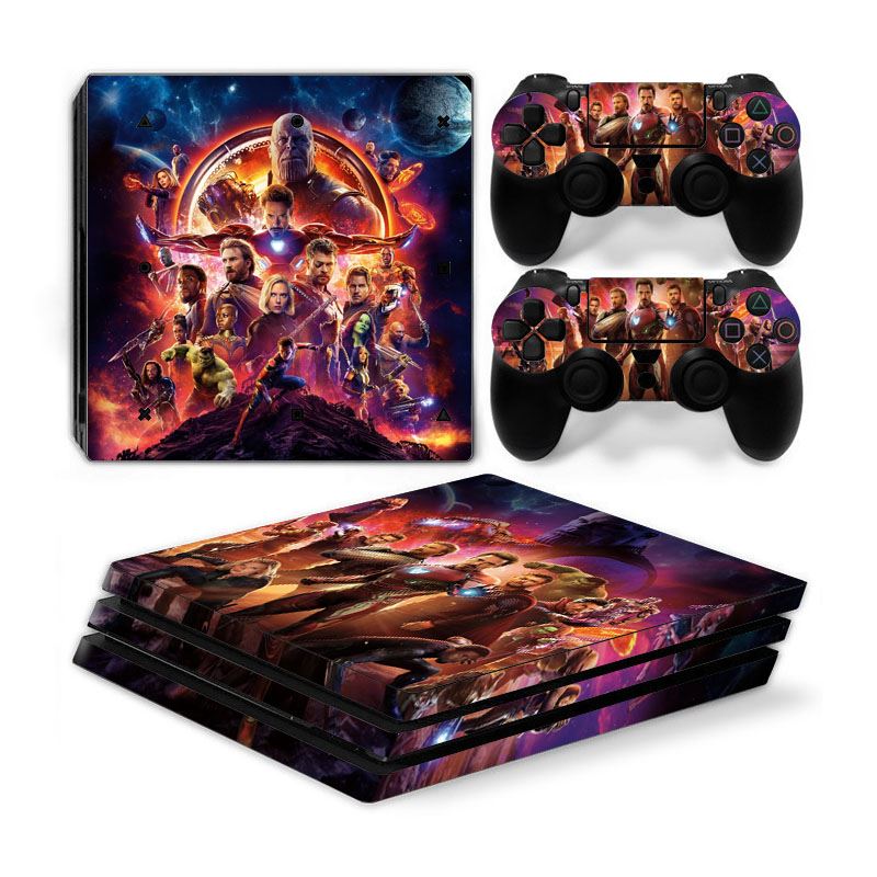 Playstation 4 Pro PS4 PRO Skin Stickers PVC for Console & Pads- Re-design your PS4 Pro ***Heroes 4***
