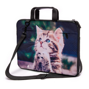 15" - 15,3" inch Laptop bag case made of Canvas with pocket for accessories *LittleCat*