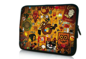 17"- 17.3" (inch) LAPTOP SLEEVE CARRY CASE/BAG NEOPRENE FOR LAPTOPS/NOTEBOOKS, ZIPPED *Logos*