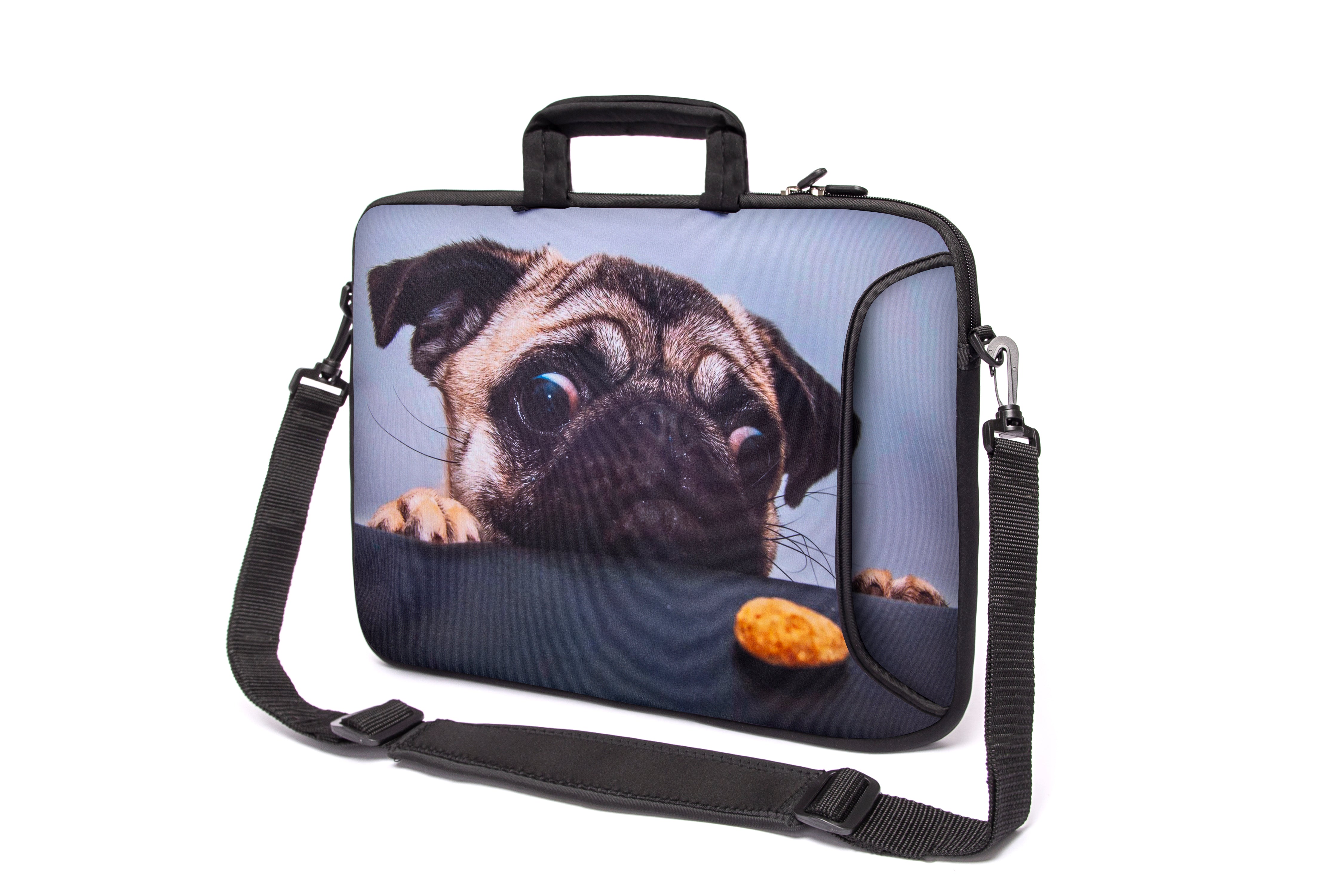 17"- 17.3" (inch) LAPTOP BAG/CASE WITH HANDLE & STRAP, NEOPRENE MADE FOR LAPTOPS/NOTEBOOKS, ZIPPED*MOPS*