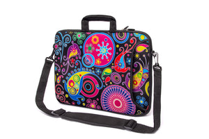17"- 17.3" (inch) LAPTOP BAG/CASE WITH HANDLE & STRAP, NEOPRENE MADE FOR LAPTOPS/NOTEBOOKS, ZIPPED*PAINTING*