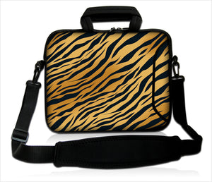 15"- 15.6" (inch) LAPTOP BAG CARRY CASE/BAG WITH HANDLE & STRAP NEOPRENE FOR LAPTOPS/NOTEBOOKS, *PANTHER STRIPES*