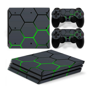Playstation 4 Pro PS4 PRO Skin Stickers PVC for Console & Pads- Re-design your PS4 Pro ***GreyComb***