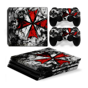 Playstation 4 Pro PS4 PRO Skin Stickers PVC for Console & Pads- Re-design your PS4 Pro ***Umbrella***