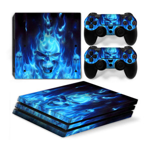 Playstation 4 Pro PS4 PRO Skin Stickers PVC for Console & Pads- Re-design your PS4 Pro ***BlueFire***