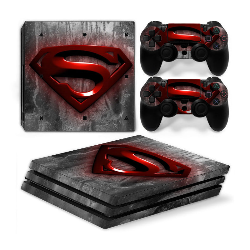 Playstation 4 Pro PS4 PRO Skin Stickers PVC for Console & Pads- Re-design your PS4 Pro ***RedSuperman***